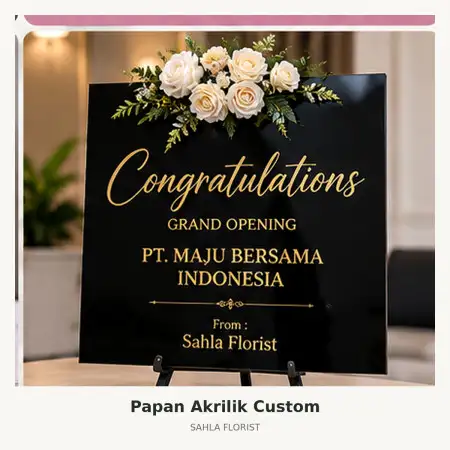 Papan Bunga Akrilik Westin Jakarta